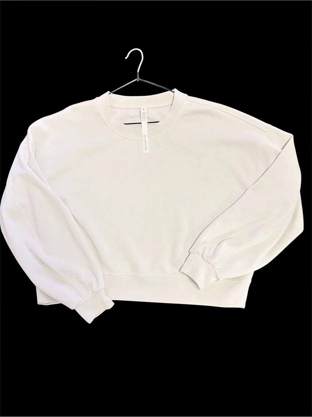 lululemon Softstreme Perfectly Oversized Cropped Crew White size 12